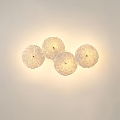 Ceramic Petal Wall Sconce Sculptural Multi-Light Fixture Hardwire Installation for Bedroom Living Room Hallway Modern Artistic Decor