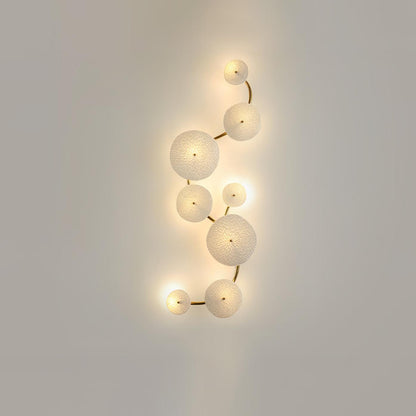 Ceramic Petal Wall Sconce Sculptural Multi-Light Fixture Hardwire Installation for Bedroom Living Room Hallway Modern Artistic Decor