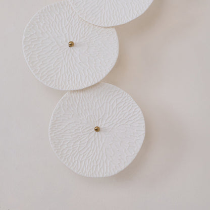 Ceramic Petal Wall Sconce Sculptural Multi-Light Fixture Hardwire Installation for Bedroom Living Room Hallway Modern Artistic Decor