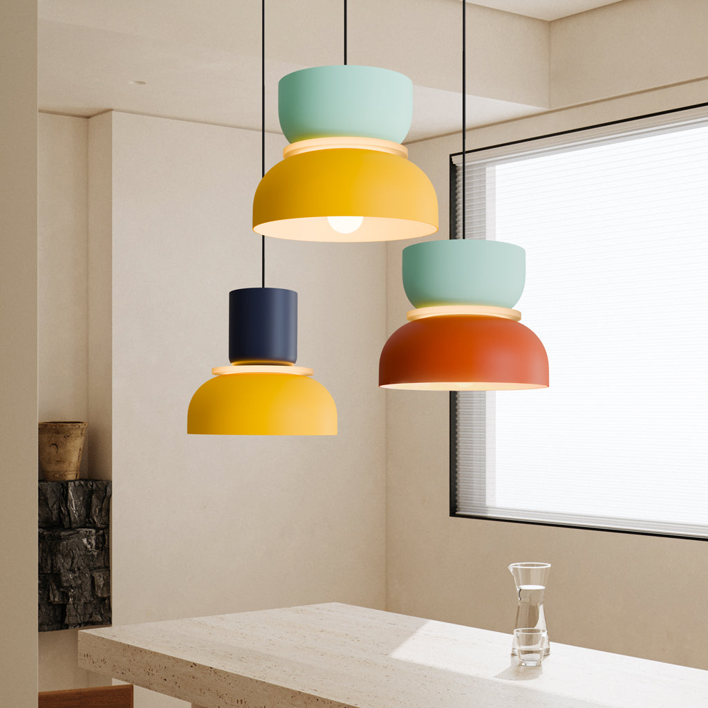Acrylic Overhead Light Fixture 11 in Bowl Shade for Kitchen Table Workspace Kids Room Modern Nordic Hanging Lamp E27 Socket