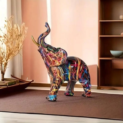 LuckyTrunk™ - Graffiti Art Elephant Sculpture
