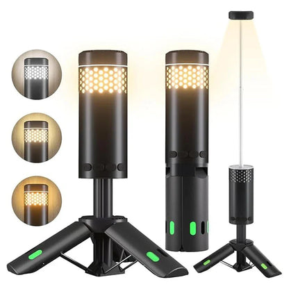 LumaPeak | Lampe de camping avec batterie 10 000 mAh et design télescopique | Éclairage à intensité variable pour les aventures en plein air