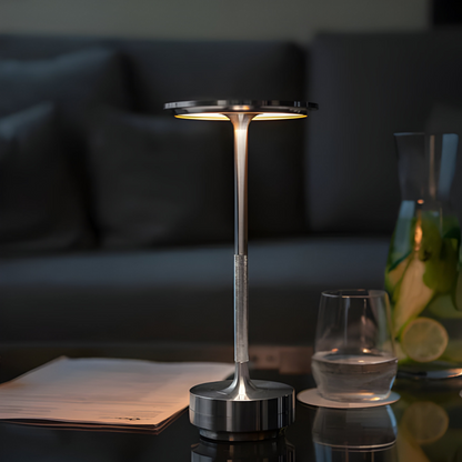 Cordless Touch-Dimming Metal Bedside Lamp – 3 Brightness Settings, USB Rechargeable Portable LED Light for Nightstand, Office Desk, Living R