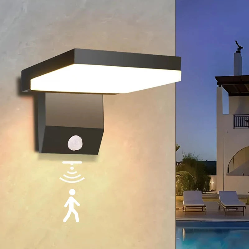 LumiFold | Outdoor Wall Light with Motion Sensor Option & Adjustable Head | IP65 Waterproof for Modern Homes
