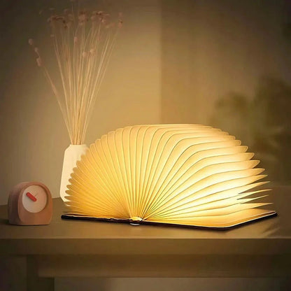 Lumi Foldable Desk Lamp - Book design, Rechargeable, Cordless Design with 3 Light Modes