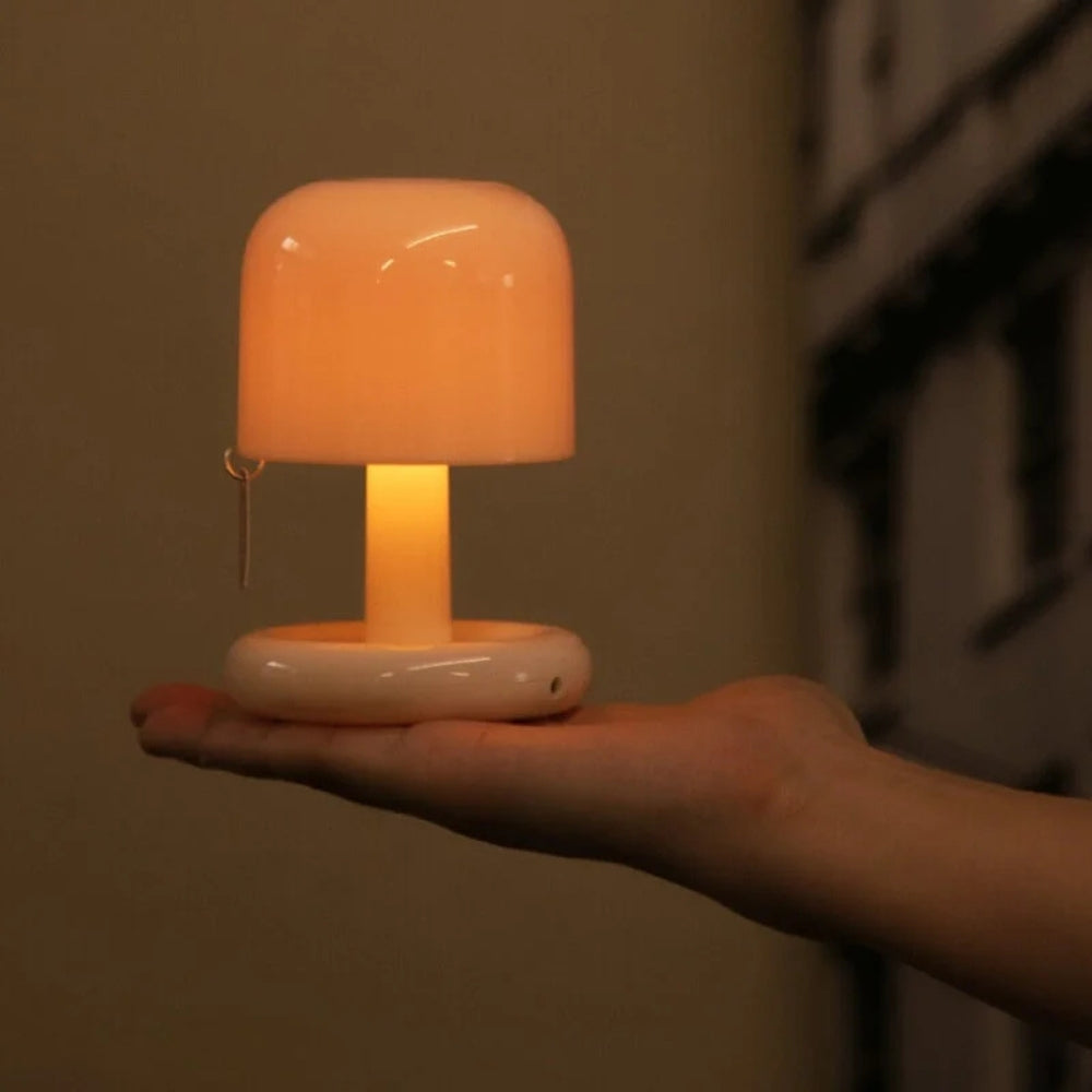 Lumia Mushroom Night Light - Portable PC Lamp, Soft Glow