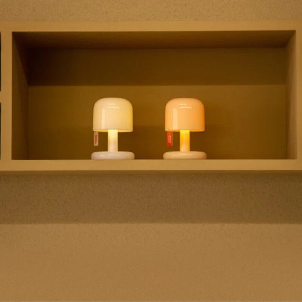 Lumia Mushroom Night Light - Portable PC Lamp, Soft Glow