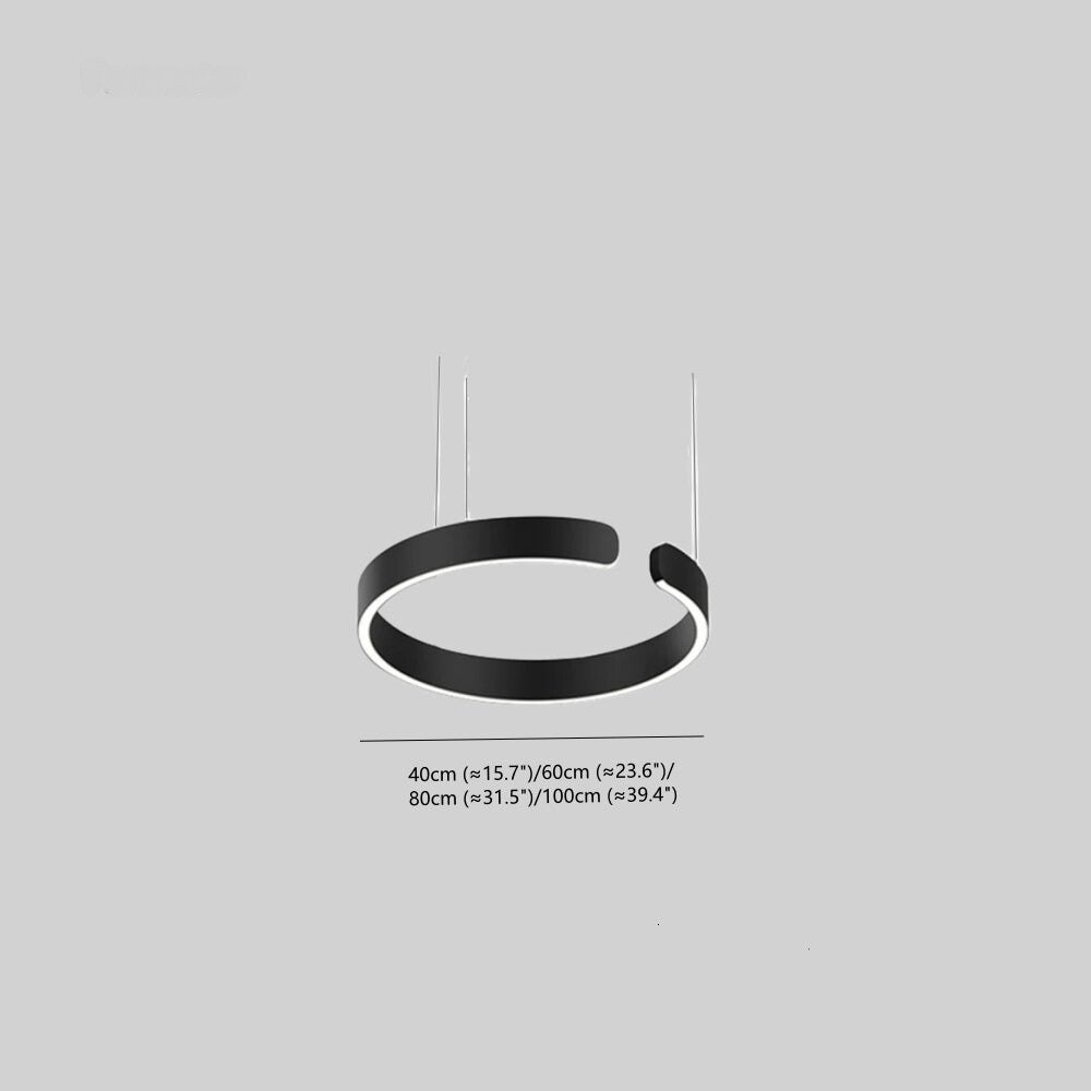 Plafonnier LED circulaire à anneau en aluminium de 20 po, hauteur réglable pour îlot de cuisine, salle à manger et hall d'entrée, luminaire suspendu moderne en forme de halo, économe en énergie