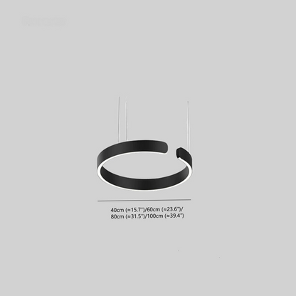 Plafonnier LED circulaire à anneau en aluminium de 20 po, hauteur réglable pour îlot de cuisine, salle à manger et hall d'entrée, luminaire suspendu moderne en forme de halo, économe en énergie