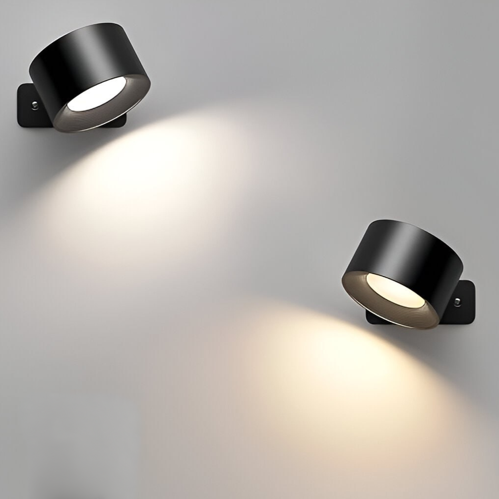 LumoFlex | Wireless Rechargeable Wall Lamp with 360° Rotation | Dimmable Lighting for Versatile Ambiance