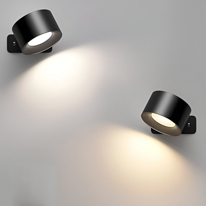 LumoFlex | Wireless Rechargeable Wall Lamp with 360° Rotation | Dimmable Lighting for Versatile Ambiance