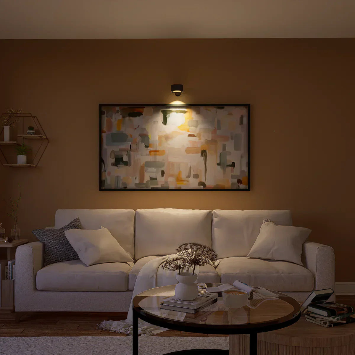 LumoFlex | Wireless Rechargeable Wall Lamp with 360° Rotation | Dimmable Lighting for Versatile Ambiance