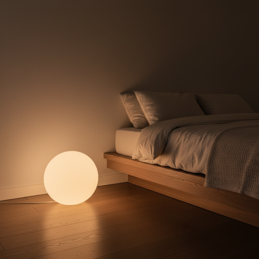 Floor Lamp Modern Globe, Living Room Floor Lamp with Marble Base, LED Standing Lamp for Bedroom and Office