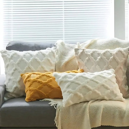Lunel Velvet Pillow Cover - Boho Geometric, Soft Texture
