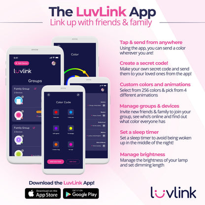 LuvLink | Friendship Lamp with Stylish Design & Instant Connection | Perfect Long Distance Gift