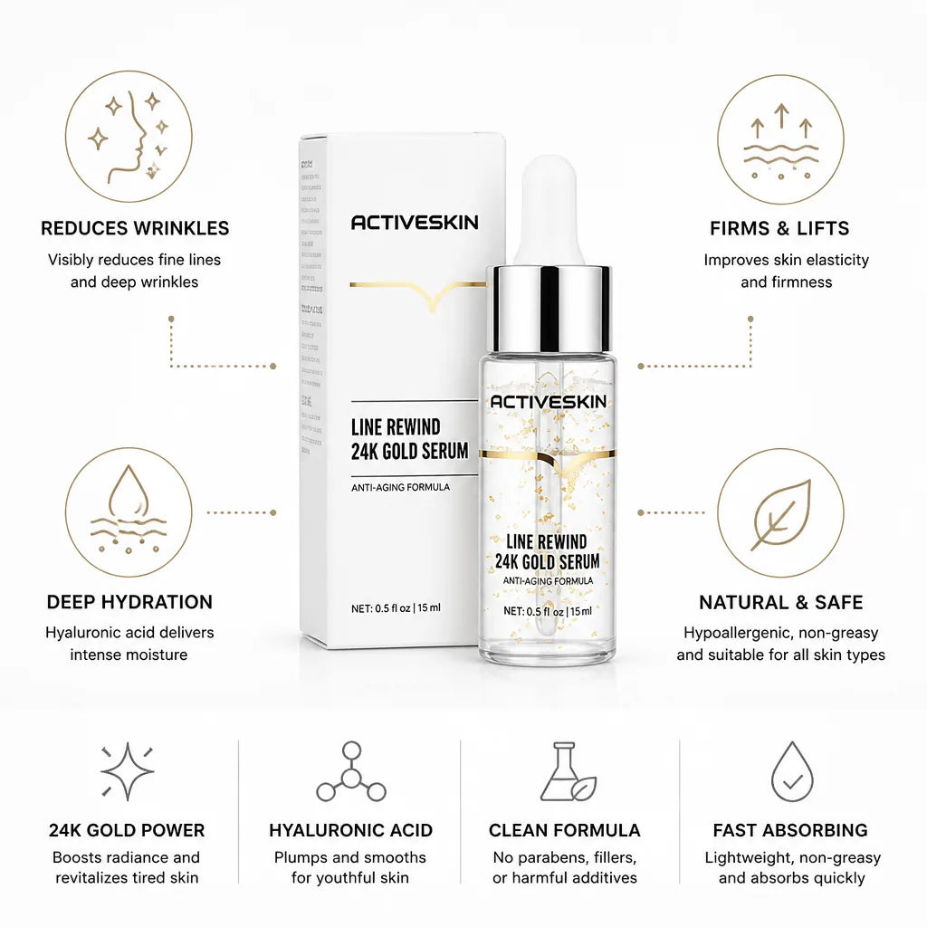 Sérum anti-âge à l'or 24K et à l'acide hyaluronique
