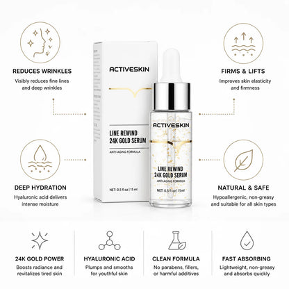 Sérum anti-âge à l'or 24K et à l'acide hyaluronique