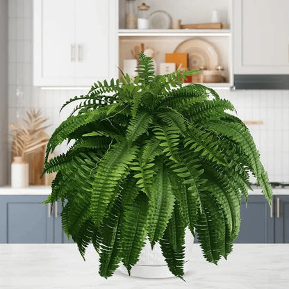 Artificial Boston Ferns Realistic UV-Resistant Set Of 18
