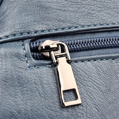 Sac à dos en cuir de vachette, compartiments multiples et fermeture sécurisée