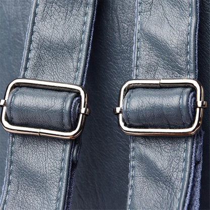 Sac à dos en cuir de vachette, compartiments multiples et fermeture sécurisée
