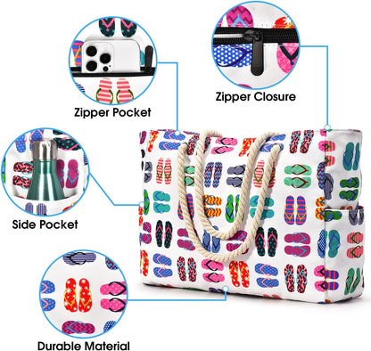 Beach Tote Oversized 20 L Waterproof & Sand-Resistant