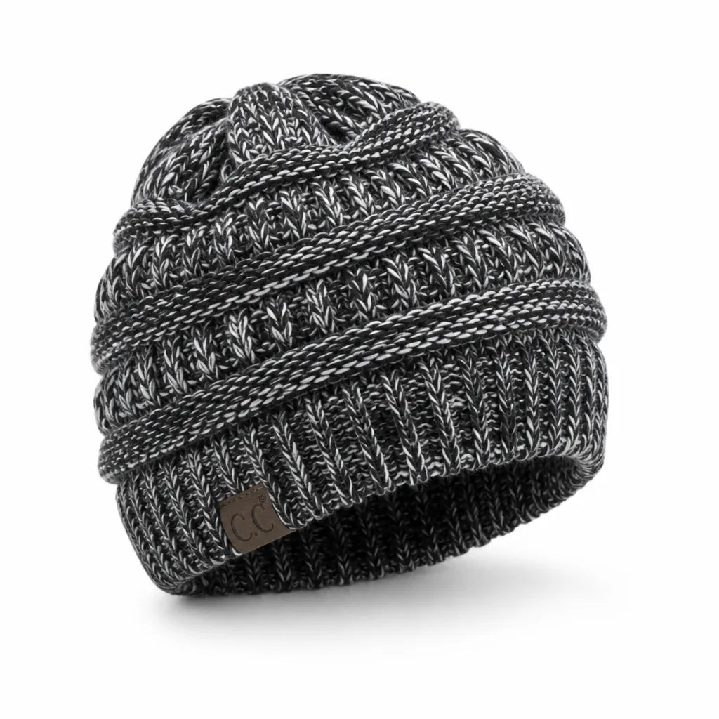 Bonnet avec ouverture pour queue de cheval, doux et extensible, en acrylique