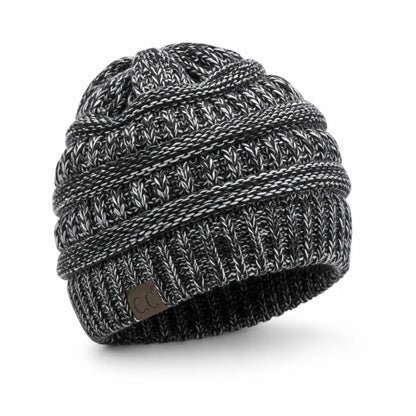 Bonnet avec ouverture pour queue de cheval, doux et extensible, en acrylique