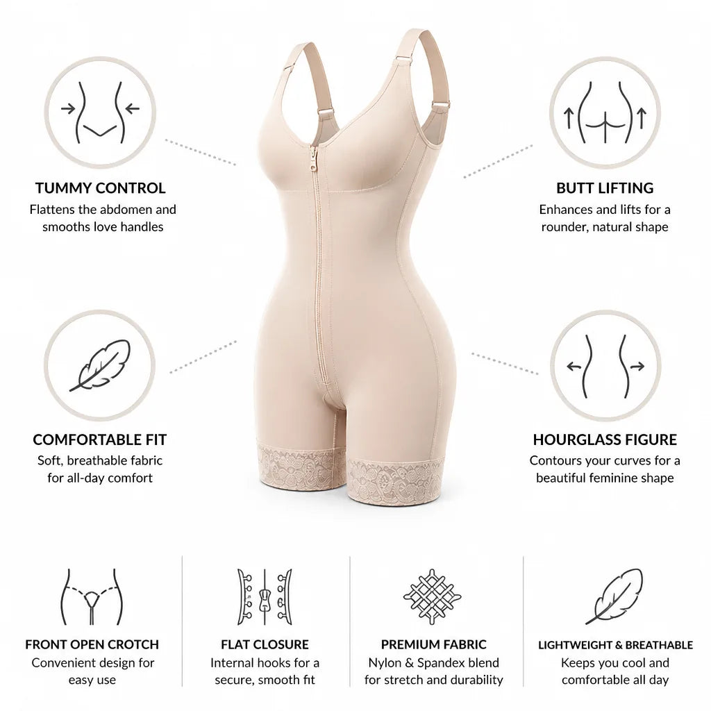 Body sculptant gainant, effet galbe-fesses et ventre plat