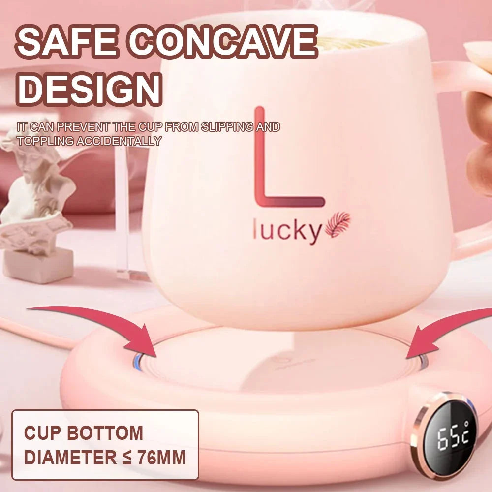 Coffee Mug Warmer USB Adjustable Temperature & 8-Hour Auto Shut-Off
