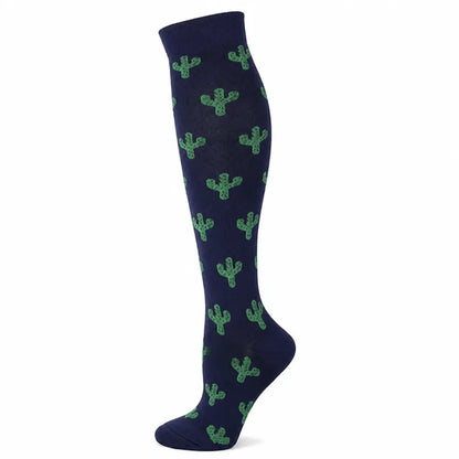 Compression Socks Knee-High Graduated Support Breathable Cotton Blend
