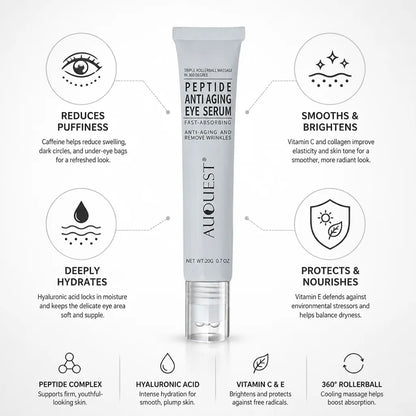 Eye Serum Peptide & Hyaluronic Acid Reduces Puffiness