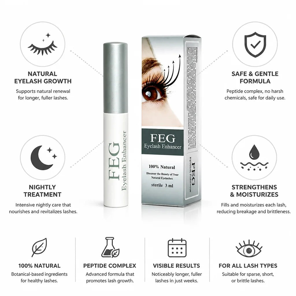 Sérum pour cils au complexe de peptides stimulant la pousse