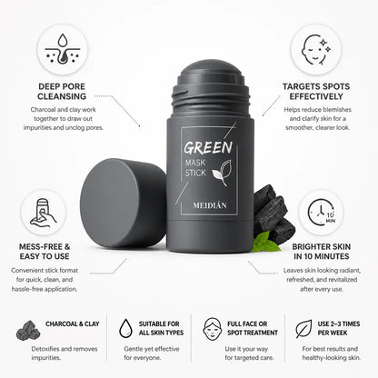 Face Mask Stick Charcoal & Clay Mess-Free Spot Treatment