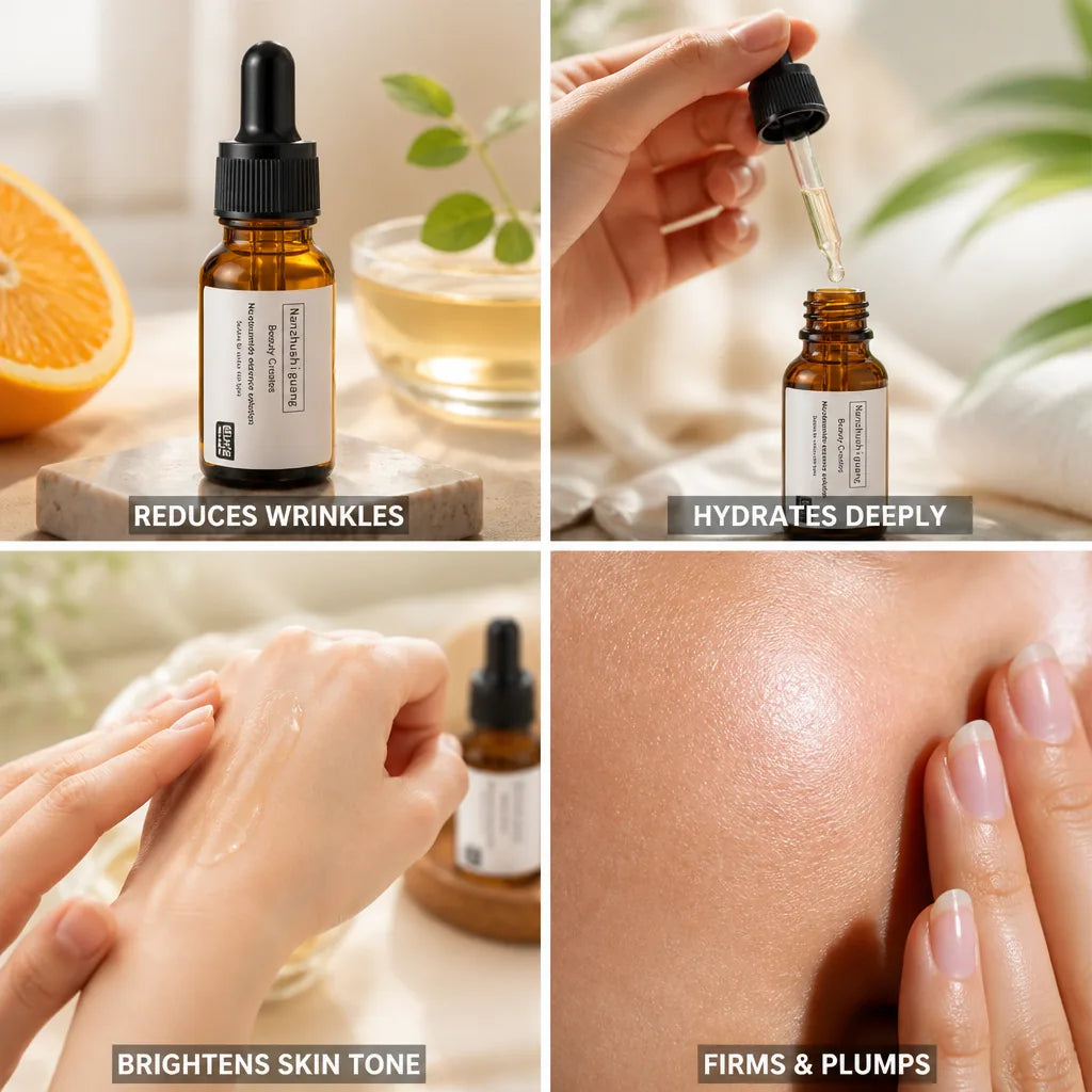 Sérum visage anti-âge à la vitamine C et à l'acide hyaluronique