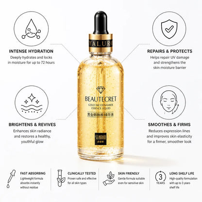 Face Serum Gold & Hyaluronic Acid Wrinkle Reduction