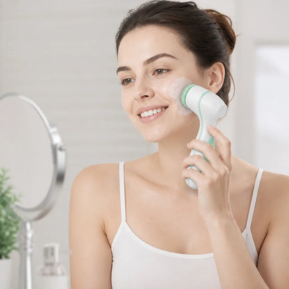 Brosse nettoyante visage en silicone 3-en-1 rechargeable