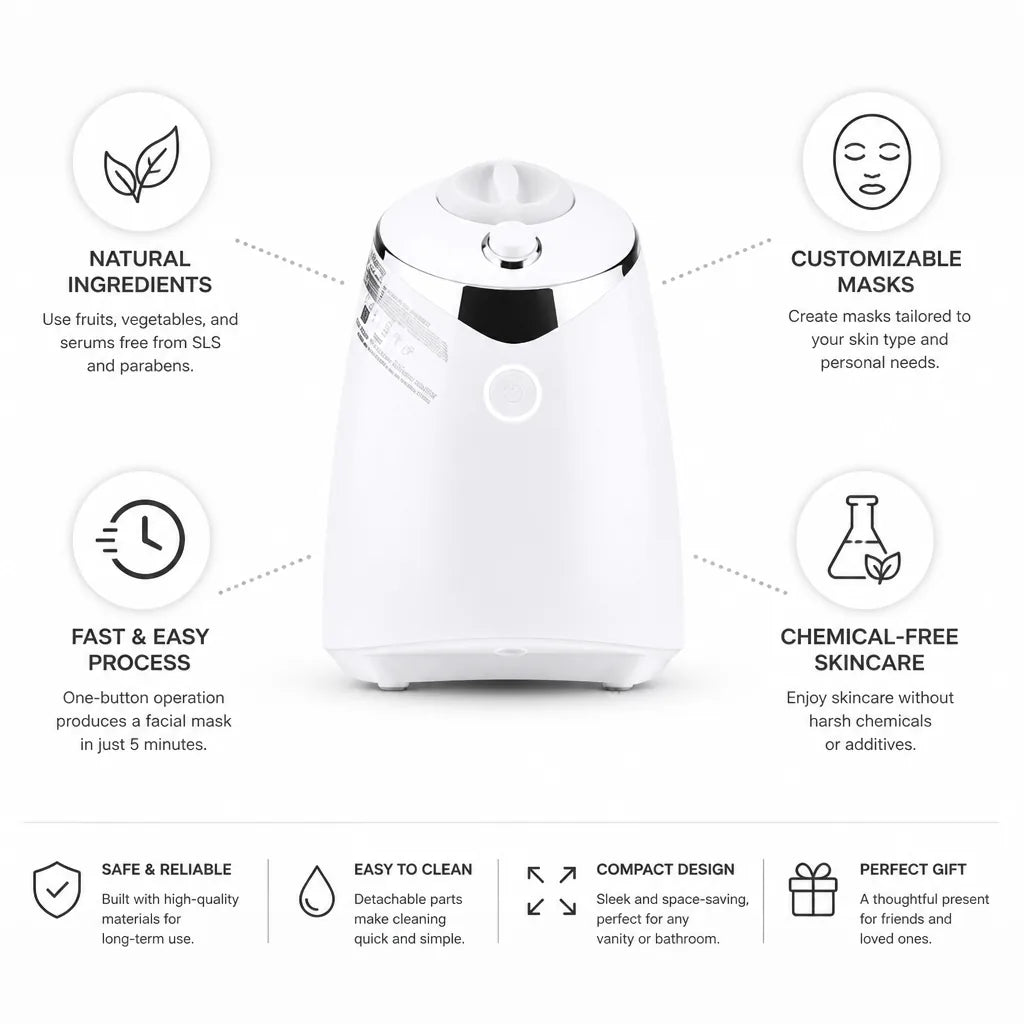 Machine à masque facial automatique, une touche, 5 minutes