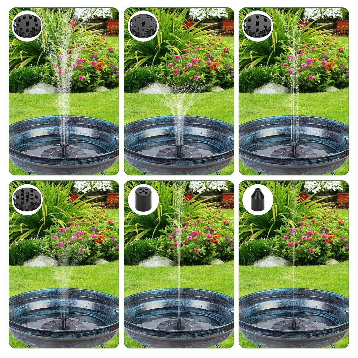 Floating Fountain Pump Solar-Powered & Interchangeable Nozzles