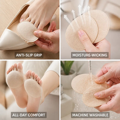 Forefoot Cushion Pads Cotton Moisture-Wicking Anti-Slip