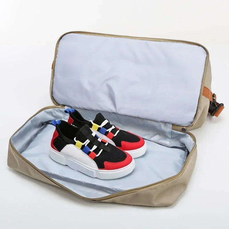 Sac de sport en cuir déperlant avec compartiment étanche et rangement pour chaussures