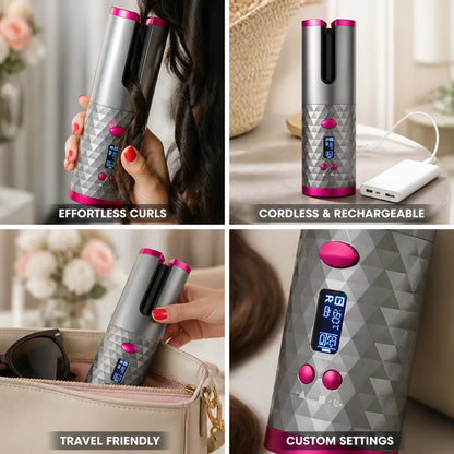 Hair Curler Cordless Automatic USB Rechargeable