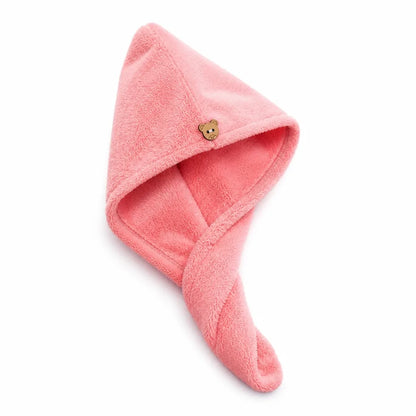 Serviette pour cheveux en microfibre ultra-absorbante avec bouton de fermeture