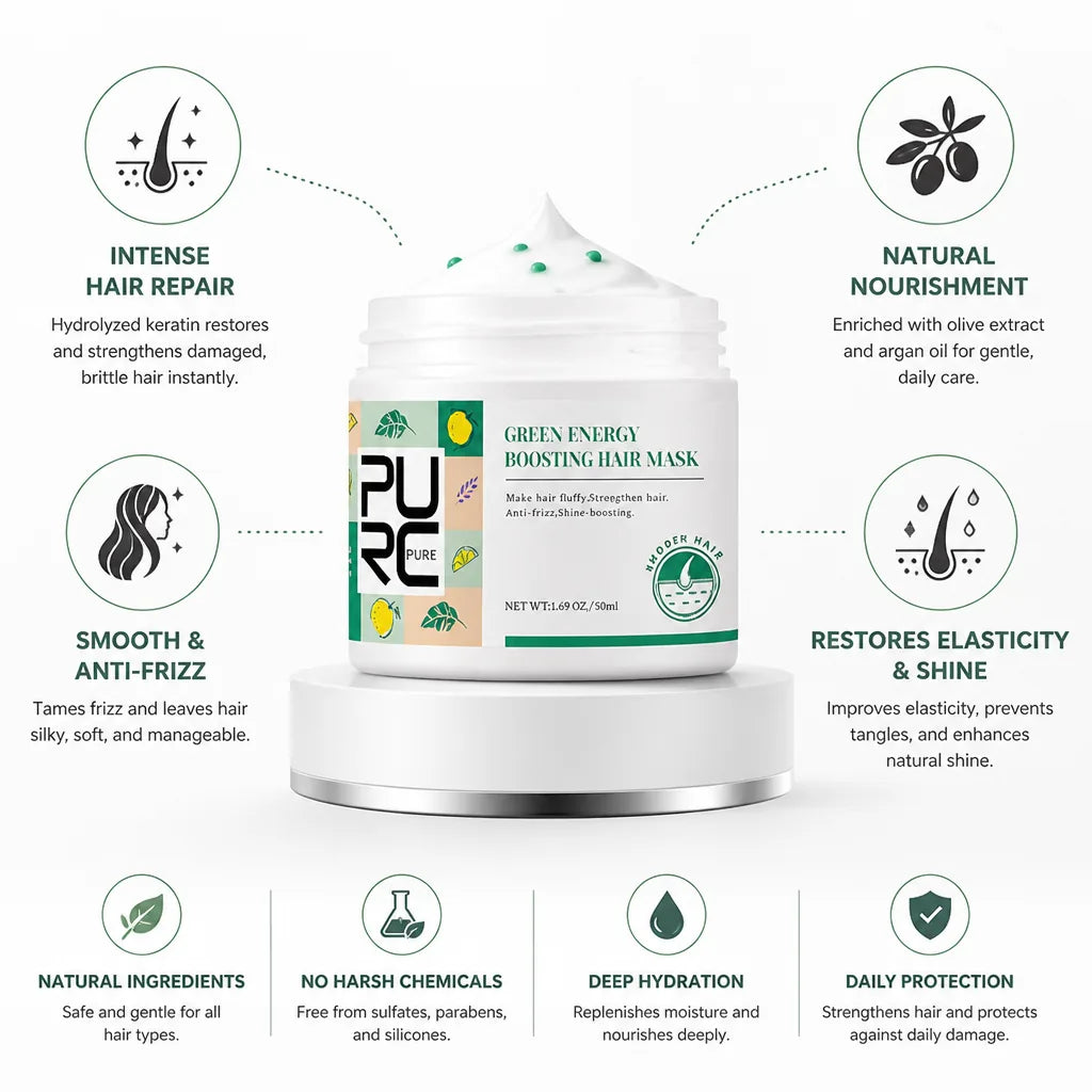 Masque capillaire réparateur à la kératine hydrolysée et à l'huile d'argan 50 ml