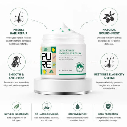 Masque capillaire réparateur à la kératine hydrolysée et à l'huile d'argan 50 ml