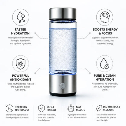 Hydrogen Water Bottle Faster Hydration No Additives