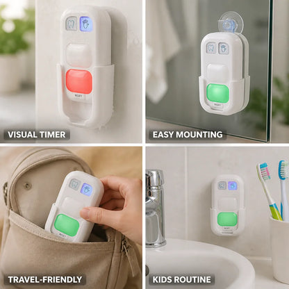 Minuteur d'hygiène pour enfants, guidage LED, mode 2 minutes, ventouse de fixation