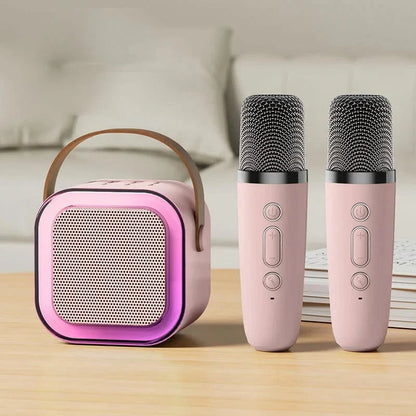 Machine de karaoké pour enfants Bluetooth avec deux microphones sans fil