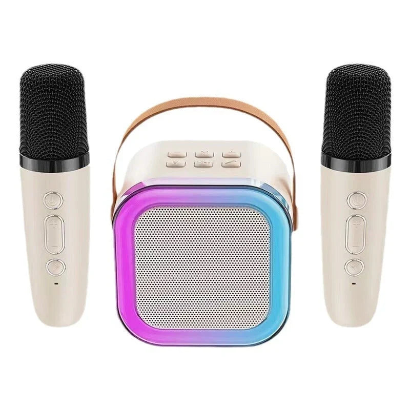 Machine de karaoké pour enfants Bluetooth avec deux microphones sans fil