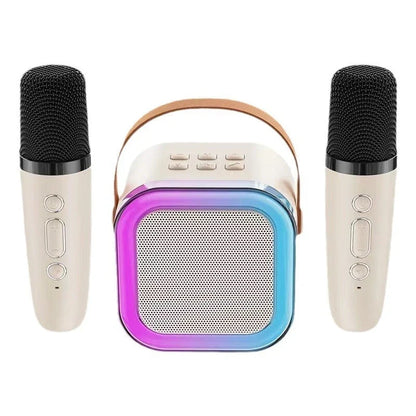 Machine de karaoké pour enfants Bluetooth avec deux microphones sans fil