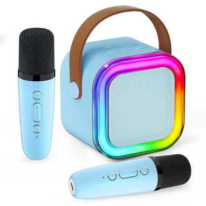 Machine de karaoké pour enfants Bluetooth avec deux microphones sans fil